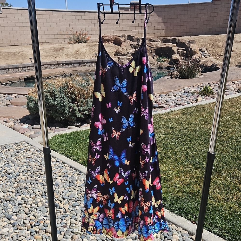 Colorful Butterfly Print Dress